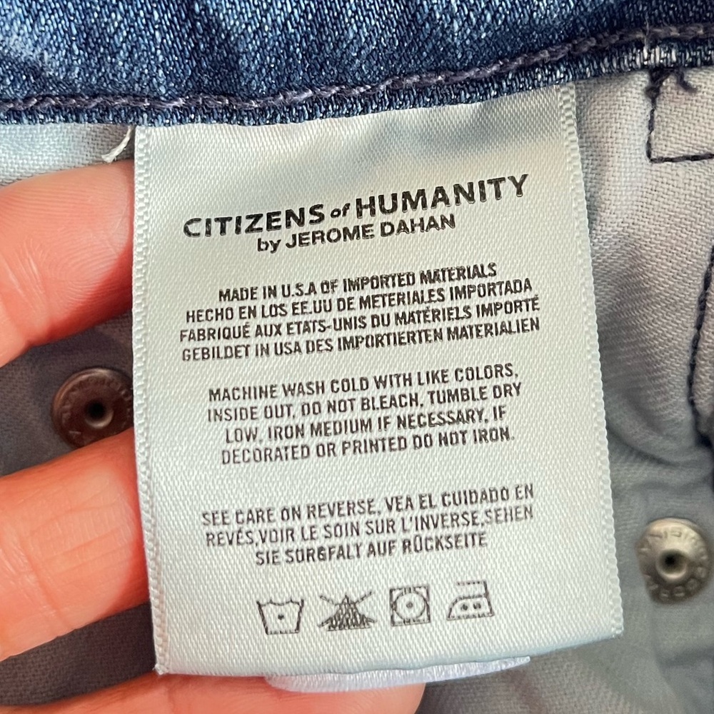 Citizens Of Humanity Rocket Crop High Rise Skinny Jeans Sz 24 Minimalist Classic - Picture 13 of 14